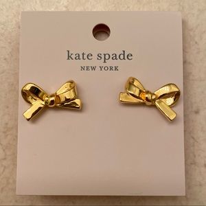 Kate Spade gold bow studs